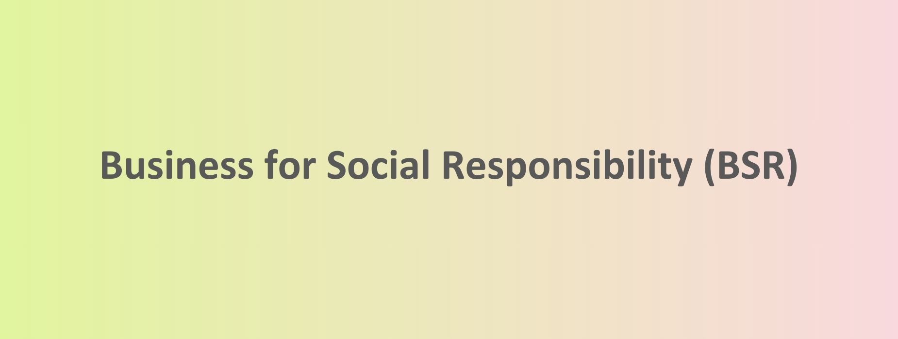Business for Social Responsibility (BSR) - SustainoMetric, ESG Data Solutions Provider